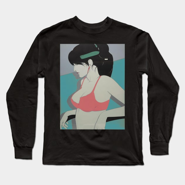 Pop Patrick Nagel 1980 Long Sleeve T-Shirt by M-HO design